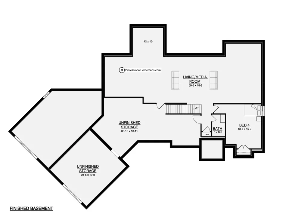 The Goldenrod optional basement floor plan